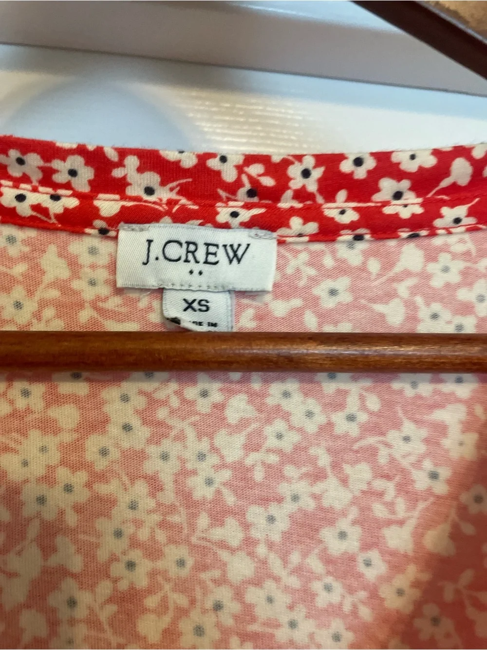 J. Crew Red Floral Midi Dress Size XS